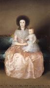 Francisco Goya Countess of Altamira and her Daughter oil painting reproduction